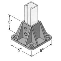 Strut Brackets and Braces: Polyurethane Single Post Base